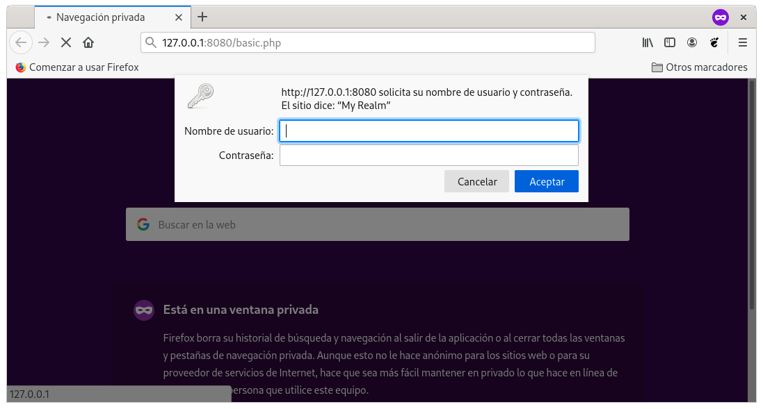Petición de credenciales