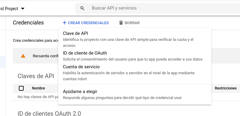 Crear una aplicación